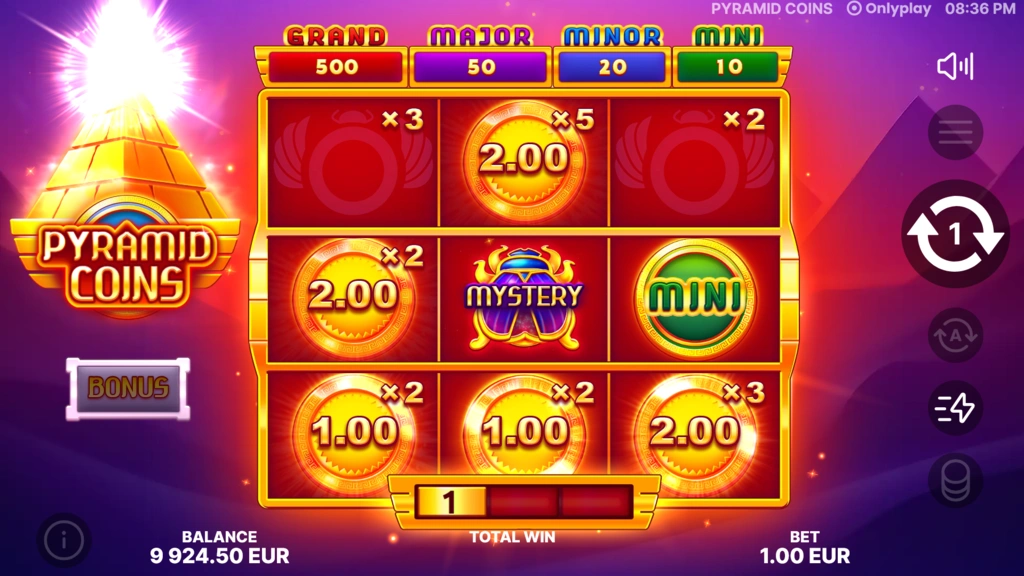 Pyramid Coins - Hold and Win Bonus